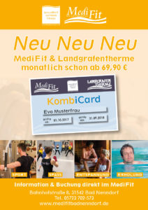 Die KombiCard. MediFt und Landgrafentherme zusammen ab 69,90 / Monat