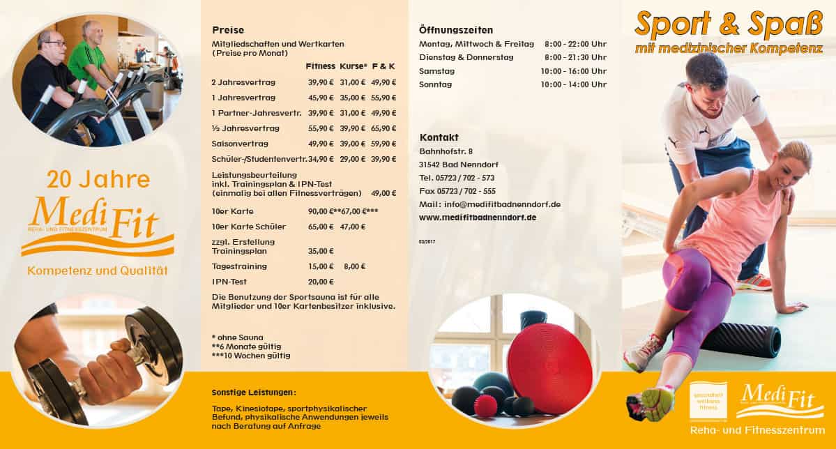 MediFit Bad Nenndorf Informations-Flyer
